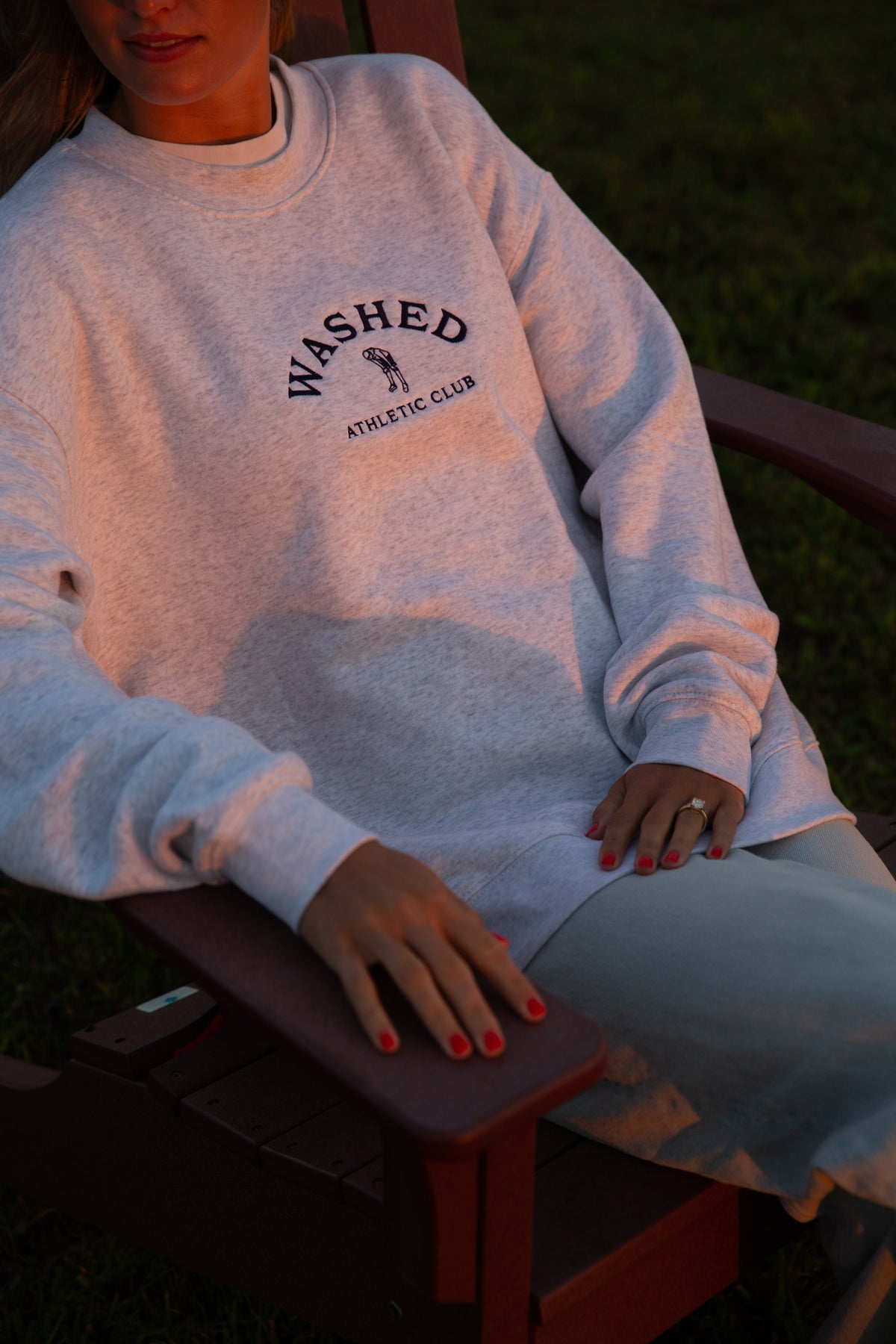 Washed Heather Gray Crewneck