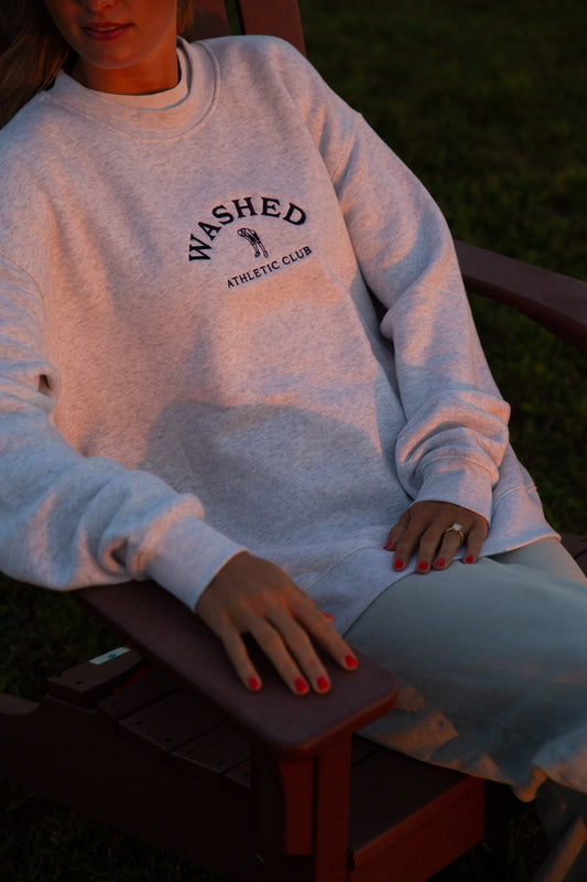Washed Heather Gray Crewneck